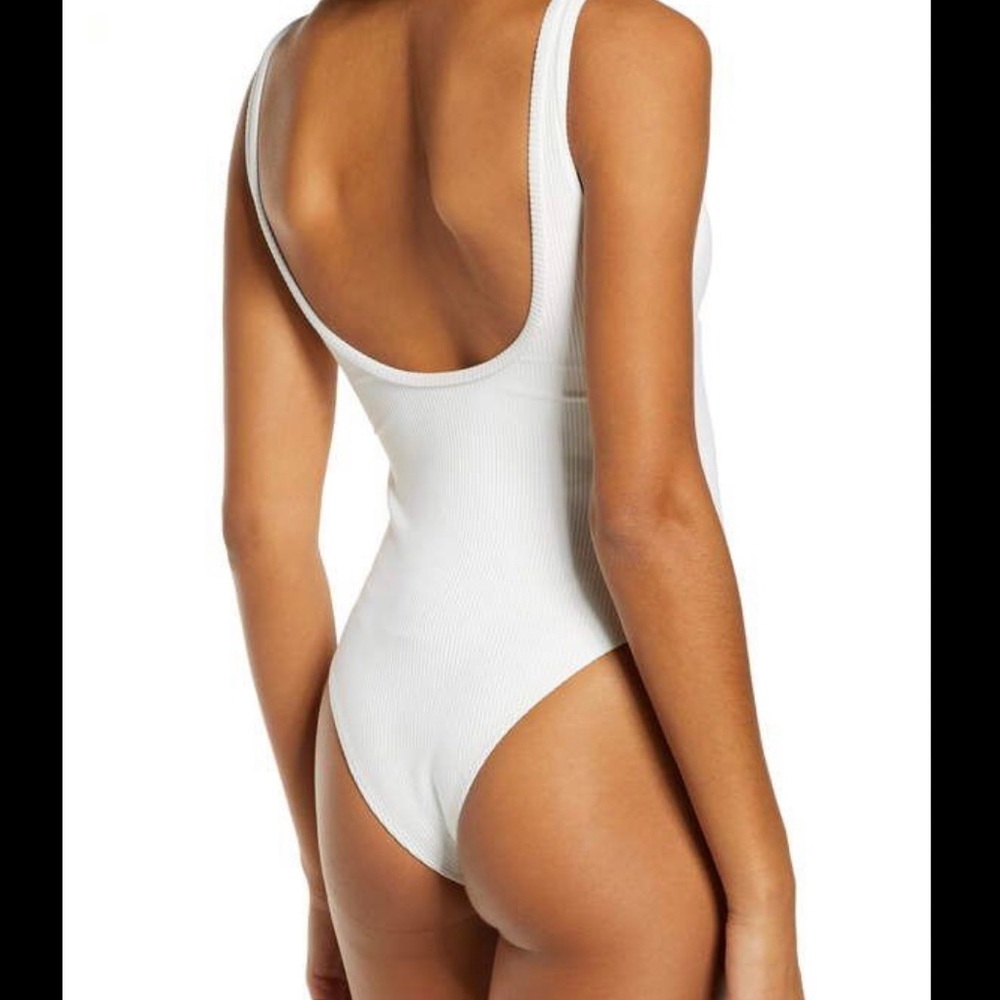 Frankie’s Cody Cutout One-Piece Swimsuit White Size - Picture 3 of 3
